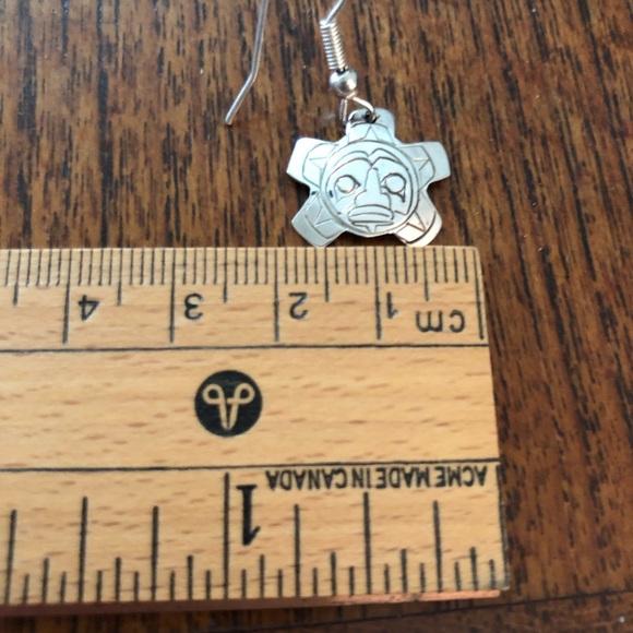 Sterling silver Sun earrings. - Picture 3 of 3